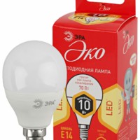 Лампа СДЛ ЭРА RED LINE ECO LED P45-10Вт-827-E14 E14 10Вт шар теплый белый свет