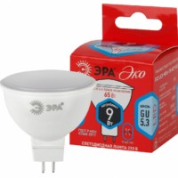 Лампа СДЛ ЭРА RED LINE ECO LED MR16-9Вт-840-GU5.3 GU5.3 9Вт софит нейтральный белый свет