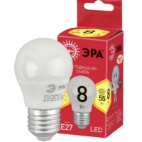 Лампа СДЛ ЭРА RED LINE ECO LED P45-8Вт-827-E2 E27 8Вт шар теплый белый свет