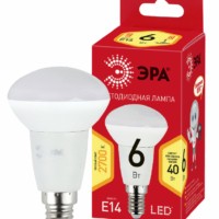 Лампа СДЛ ЭРА RED LINE ECO LED R50-6Вт-827-E14 E14 6Вт рефлектор теплый белый свет