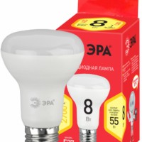 Лампа СДЛ ЭРА RED LINE ECO LED R63-8Вт-827-E27 Е27 8Вт рефлектор теплый белый свет