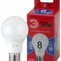 Лампа СДЛ ЭРА RED LINE LED A60-8Вт-865-E27 R E27 8Вт груша холодный дневной свет