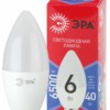 Лампа СДЛ ЭРА RED LINE LED B35-6Вт-865-E14 R E14 6Вт свеча холодный дневной свет