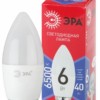 Лампа СДЛ ЭРА RED LINE LED B35-6Вт-865-E27 R E27 6Вт свеча холодный дневной свет