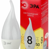 Лампа СДЛ ЭРА RED LINE LED BXS-8Вт-827-E14 R E14 8Вт свеча на ветру теплый белый свет