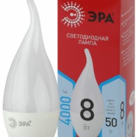 Лампа СДЛ ЭРА RED LINE LED BXS-8Вт-840-E14 R E14 8Вт свеча на ветру нейтральный белый свет
