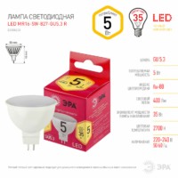 Лампа СДЛ ЭРА RED LINE LED MR16-5Вт-827-GU5.3 R GU5.3 5Вт софит теплый белый свет
