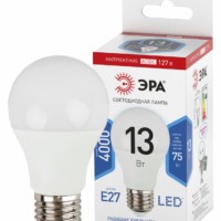 Лампа СДЛ ЭРА STD LED A60-13Вт-127V-840-E27 E27 13Вт груша нейтральный белый свет