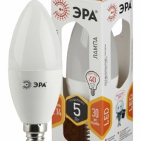 Лампа СДЛ ЭРА STD LED B35-5Вт-827-E14 E14 5Вт свеча теплый белый свет