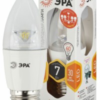 Лампа СДЛ ЭРА STD LED B35-7Вт-827-E27-Clear E27 7Вт свеча теплый белый свет
