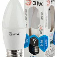 Лампа СДЛ ЭРА STD LED B35-7Вт-840-E27 E27 7Вт свеча нейтральный белый свет