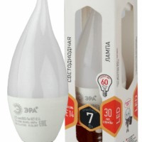 Лампа СДЛ ЭРА STD LED BXS-7Вт-827-E14 E14 7Вт свеча на ветру теплый белый свет