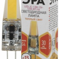 Лампа СДЛ ЭРА STD LED JC-1,5Вт-12V-COB-827-G G4 1,5Вт капсула теплый белый свет
