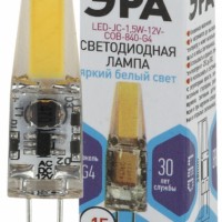 Лампа СДЛ ЭРА STD LED JC-1,5Вт-12V-COB-840-G4 G4 1,5Вт капсула нейтральный белый свет