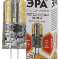 Лампа СДЛ ЭРА STD LED JC-2,5Вт-12V-827-G4 G4 2,5Вт капсула теплый белый свет