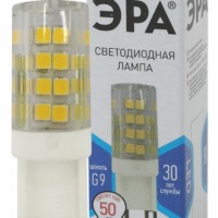 Лампа СДЛ ЭРА STD LED JCD-5Вт-CER-840-G9 G9 5Вт керамика капсула нейтральный белый свет