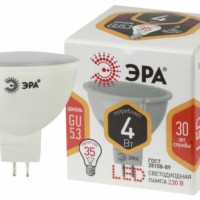 Лампа СДЛ ЭРА STD LED MR16-4Вт-827-GU5.3 GU5.3 4Вт софит теплый белый свeт