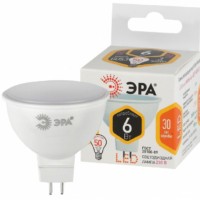 Лампа СДЛ ЭРА STD LED MR16-6Вт-827-GU5.3 GU5.3 6Вт софит теплый белый свет размер кор.
