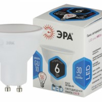 Лампа СДЛ ЭРА STD LED MR16-6Вт-840-GU10 GU10 6Вт софит нейтральный белый свет