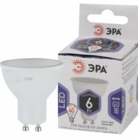Лампа СДЛ ЭРА STD LED MR16-6Вт-860-GU10 GU10 6Вт софит холодный дневной свет