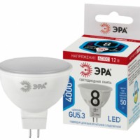 Лампа СДЛ ЭРА STD LED MR16-8Вт-12V-840-GU5.3 GU5.3 8Вт софит нейтральный белый свет