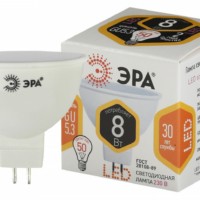 Лампа СДЛ ЭРА STD LED MR16-8Вт-827-GU5.3 GU5.3 8Вт софит теплый белый свет