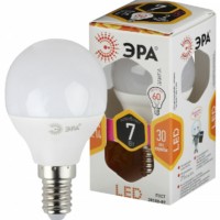 Лампа СДЛ ЭРА STD LED P45-7Вт-827-E14 E14 7Вт шар теплый белый свет