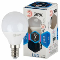 Лампа СДЛ ЭРА STD LED P45-7Вт-840-E14 E14 7Вт шар нейтральный белый свет