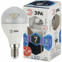Лампа СДЛ ЭРА STD LED P45-7Вт-840-E14-Clear E14 7Вт шар нейтральный белый свет