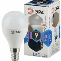 Лампа СДЛ ЭРА STD LED P45-9Вт-840-E14 E14 9Вт шар нейтральный белый свет