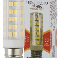 Лампа СДЛ ЭРА STD LED T25-7Вт-CORN-827-E14 E14 7Вт теплый белый свет