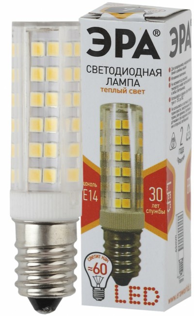 Лампа СДЛ ЭРА STD LED T25-7Вт-CORN-827-E14 E14 7Вт теплый белый свет
