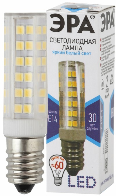 Лампа СДЛ ЭРА STD LED T25-7Вт-CORN-840-E14 E14 7Вт нейтральный белый свет