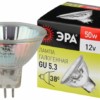 Лампочка галогенная ЭРА GU5.3-MR16-50W-12V-CL GU5.3 50Вт софит теплый белый свет