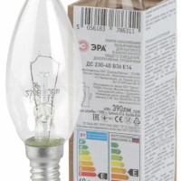 ЭРА ДС (B36) свечка 40Вт 230В Е14 в гофре