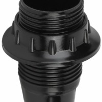 Патрон Е14 с кольцом бакелитовый чёрный Эра