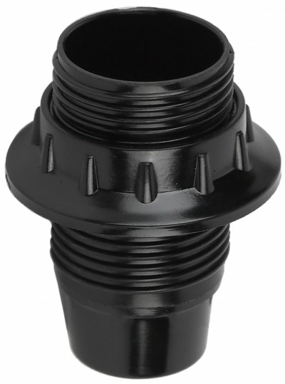 Патрон Е14 с кольцом бакелитовый чёрный Эра