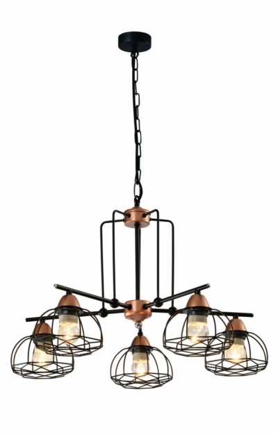 Люстра Rivoli Gekuba 5064-205 5 х E27 40 Вт лофт – кантри