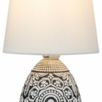 Настольная лампа Rivoli Debora 7045-502 1 * Е14 40 Вт керамика черная с абажуром