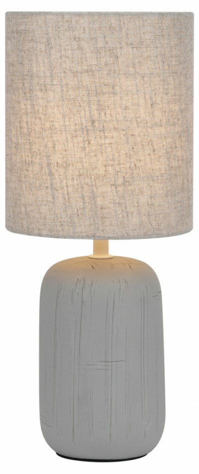 Настольная лампа Rivoli Ramona 7041-502 1 * Е14 40 Вт керамика серая с абажуром