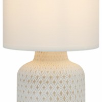 Настольная лампа Rivoli Sabrina 7043-502 1 * Е14 40 Вт керамика белая с абажуром