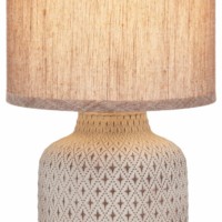 Настольная лампа Rivoli Sabrina D7043-501 1 * Е14 40 Вт керамика коричневая с абажуром