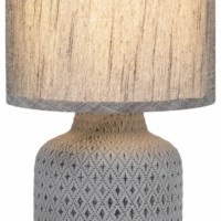 Настольная лампа Rivoli Sabrina D7043-502 1 * Е14 40 Вт керамика черная с абажуром
