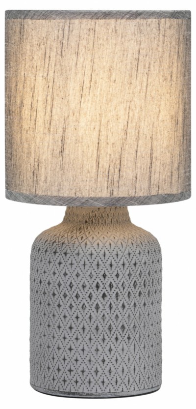 Настольная лампа Rivoli Sabrina D7043-502 1 * Е14 40 Вт керамика черная с абажуром