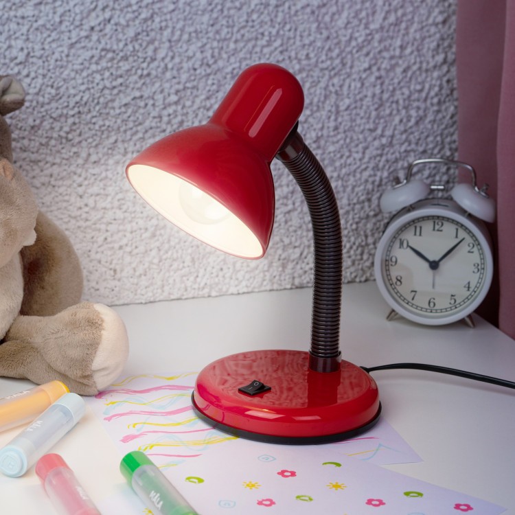 ЭРА наст.светильник N-120-E27-40W-R красный