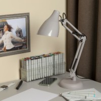 ЭРА наст.светильник N-123-Е27-40W-GY серый