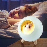 Детский ночник – светильник светодиодный ЭРА NLED-468-1W-GR хомяк зеленый