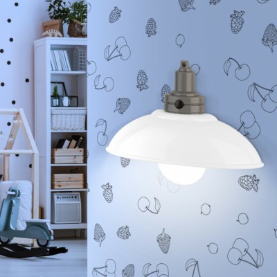 Ночник – светильник светодиодный ЭРА NLED-488-1W-MS-W настенный на батарейках с пультом белый