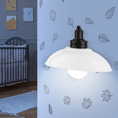 Ночник – светильник светодиодный ЭРА NLED-487-1W-SW-W настенный на батарейках с выключателем белый