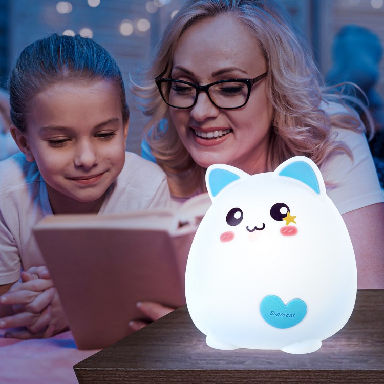 ЭРА светильник-ночник NLED-414-2W-BU белый с синим